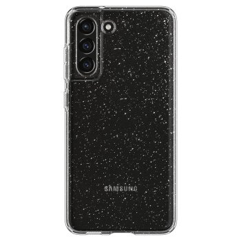 Samsung Galaxy S21 FE 5G (SM-G990B/DS) Spigen Liquid Glitter Crystal TPU Case Cover, Transparent | Telefona Maciņš...