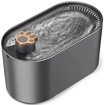 Automātiskais Suņu un Kaķu Dzeramtrauks Strūklaka Bļoda Vieta Ūdenim 3L, Pelēks | Dog and Cat Water Fountain Drinker