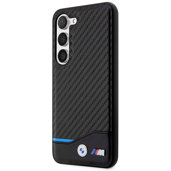 BMW Samsung Galaxy S23+ vāciņš Leather Carbon Melns (0)