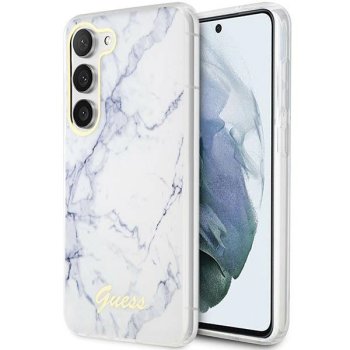 Guess Hardcase telefona vāciņš Marble Balts S23+ S916