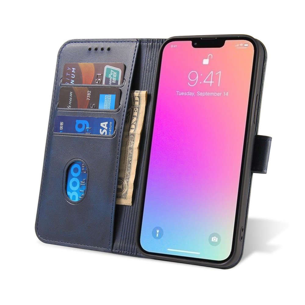 Samsung Galaxy S23 Ultra (SM-S918) Magnet Elegant Bookcase Cover Case, Blue | Telefona Vāciņš Maciņš Apvalks... (1)