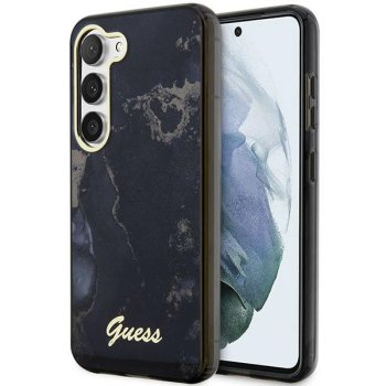 Samsung Galaxy S23 (SM-S911) Guess Golden Marble Collection Case Cover (GUHCS23SHTMRSK), Black | Telefona Maciņš...