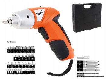 Elektriskais Uzlādējamais Akumulatora Skrūvgriezis, 45 elem. | Rechargeable Battery Electro Screwdriver