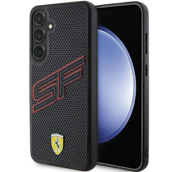 Ferrari Big SF Perforēts korpuss priekš Samsung Galaxy S24+ - melns | Perforated case for black