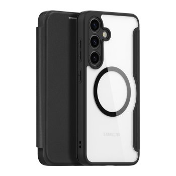 Samsung Galaxy S24+ Plus (SM-S926) Dux Ducis Skin X Magnetic Book Case Cover, Black | Telefona Vāciņš Maciņš...