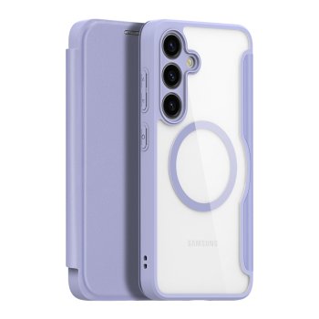 Samsung Galaxy S24+ Plus (SM-S926) Dux Ducis Skin X Magnetic Book Case Cover, Purple | Telefona Vāciņš Maciņš...