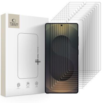 Tech-Protect rūdītā stikla komplekts, 10 gab., Samsung Galaxy S25 | Tempered Glass Screen Protector