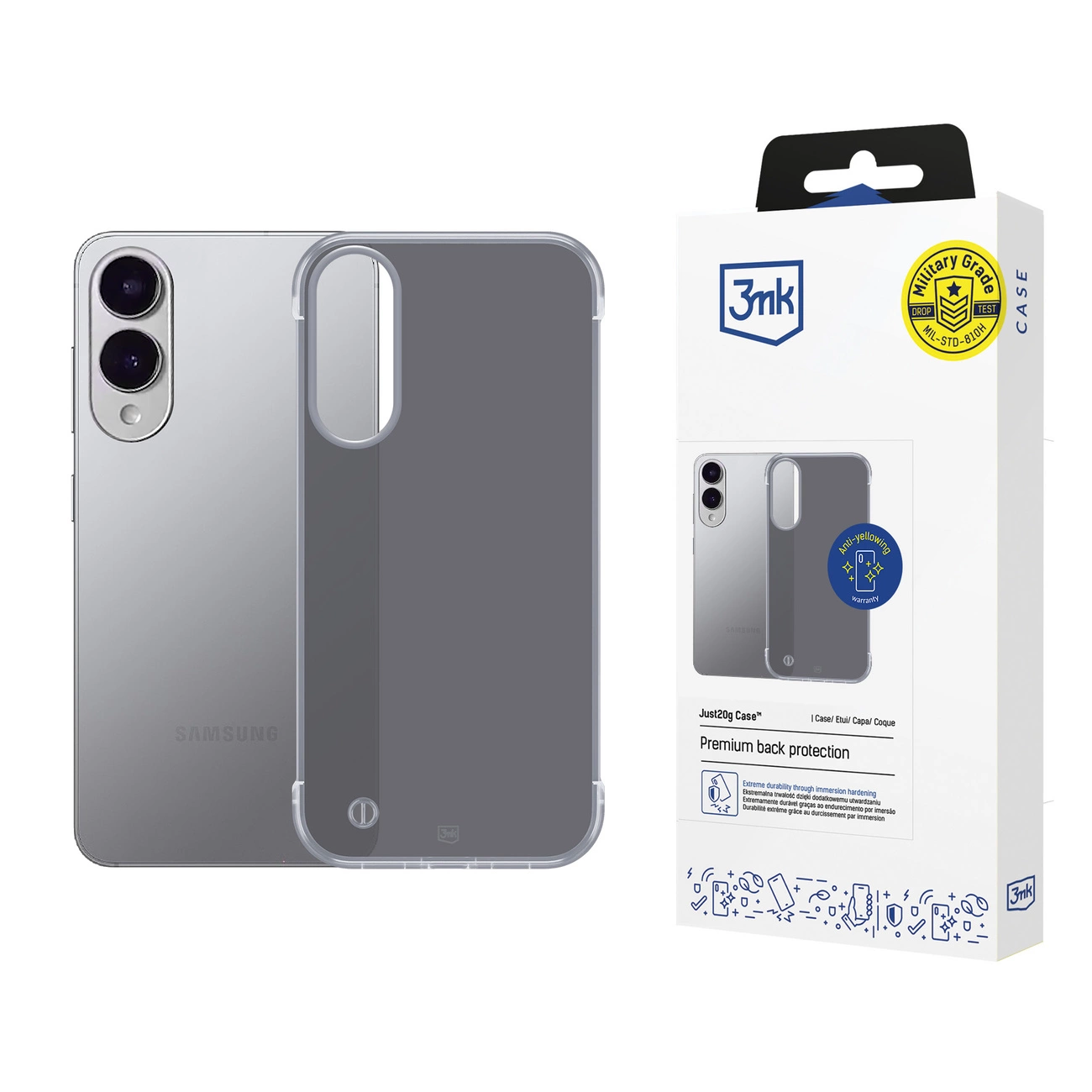 3mk Just20g matētais vāciņš Samsung Galaxy S25 Edge - matēti melns | Matt Phone Case Cover Matte Black