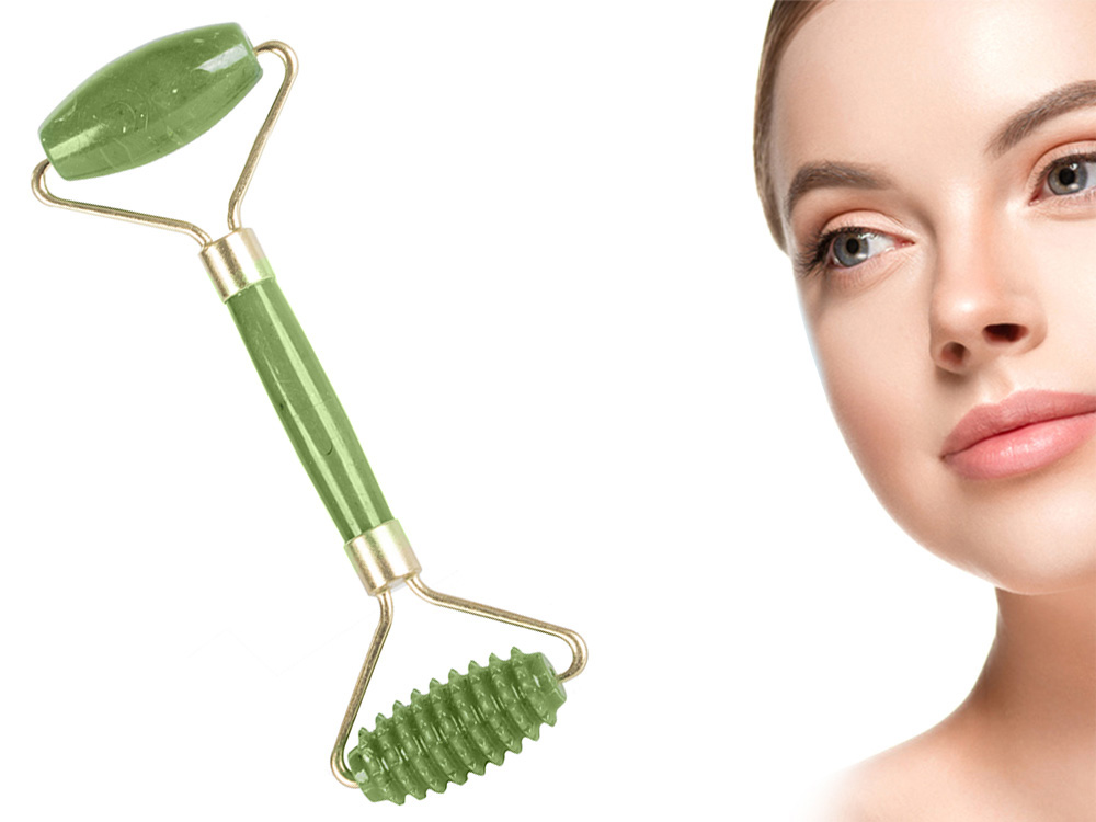 Nefrīta Sejas Masāžas Rullītis, Veltnis Ķermeņa Masāžai | Jade Roller Facial and Body Massager (4)
