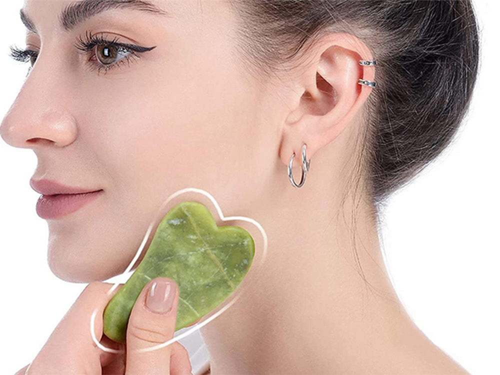 Nefrīta Sejas Rullīšu un Gua Sha Komplekts Kakla Dekoltē Zonas Masieris | Set of Jade Rollers for Face and Neck... (0)