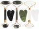 Nefrīta sejas masāžas rullītis + Gua Sha plāksne, Dažādas krāsas | Jade Face Roller with Gua Sha Massage Plate