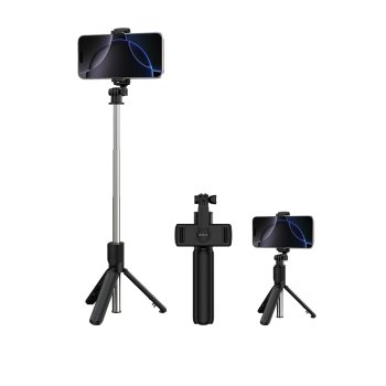 Selfie stick statīvs ar Bluetooth pulti Devia ES083, melns
