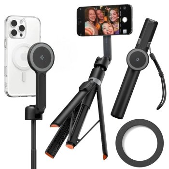 Spigen S581W MagSafe Bluetooth pašbildes kāts un statīvs – melns
