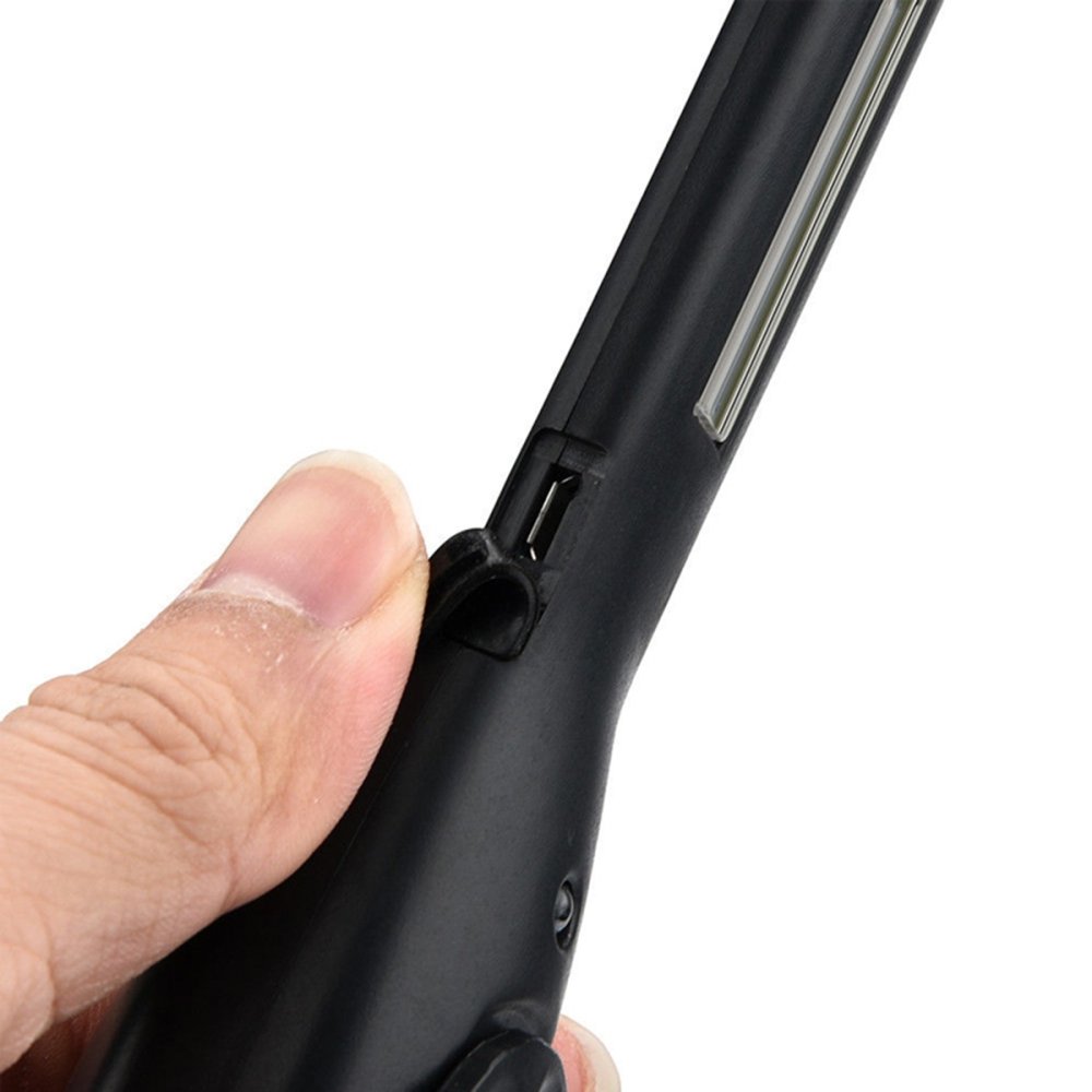 LED darbnīcas lampa ar akumulatoru, 8W, melna (3)