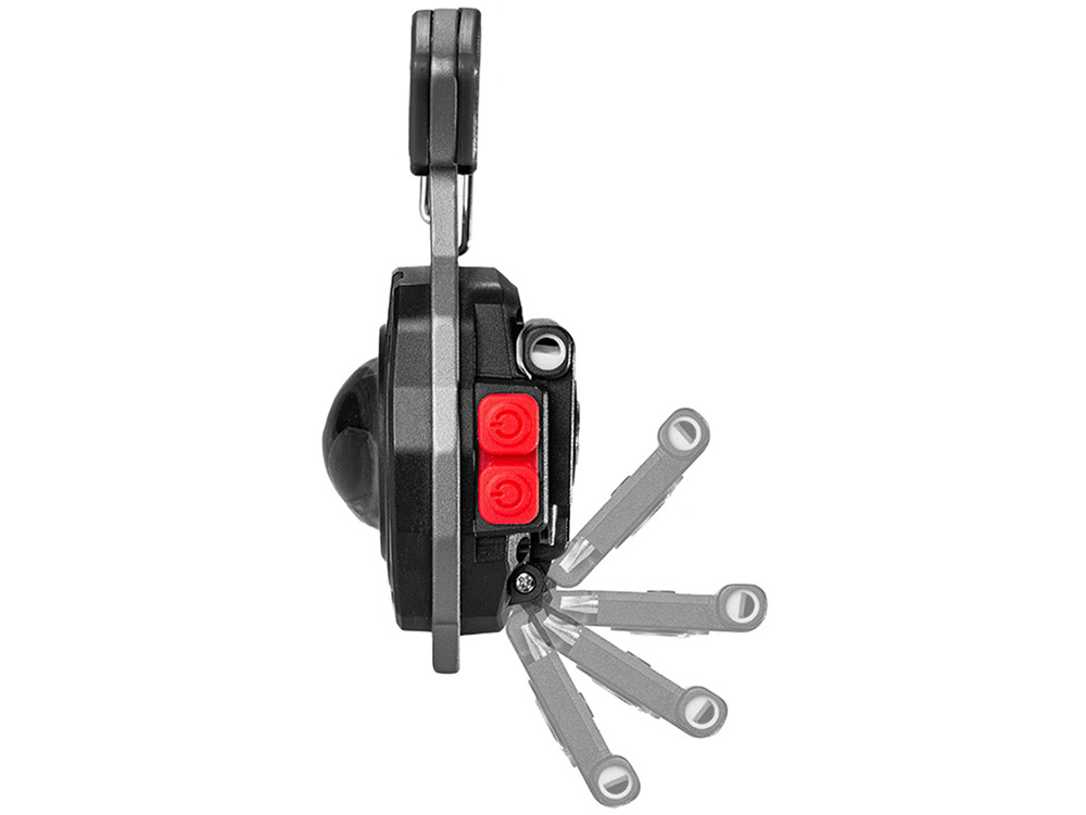 Daudzfunkcionāls atslēgu piekariņš 8-in-1 ar COB LED lukturīti un šķiltavām (3)