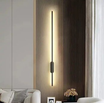 LED sienas gaismeklis, minimālistiska lampa, garums 100cm, 4000K, Melns | LED Light Wall Lamp Sconce