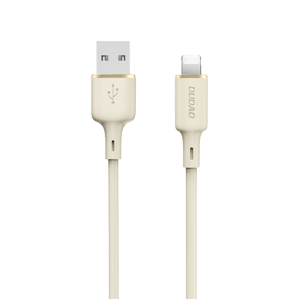 Dudao L7SL USB / Apple Iphone Lightning Data Charging Cable, 5A 1m, Beige | Ātrās Uzlādes Lādētājvads Datu Pārraides Kabelis