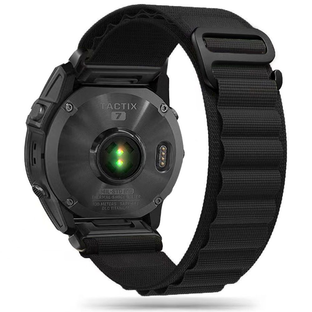 Tech-Protect neilona Pro siksna Garmin Fenix 3 / 5X 3HR Plus 6X 7X - melna | Nylon Strap for 3 Black