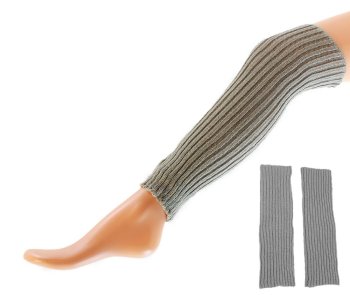 Siltas kokvilnas getras kājām, pelēkas