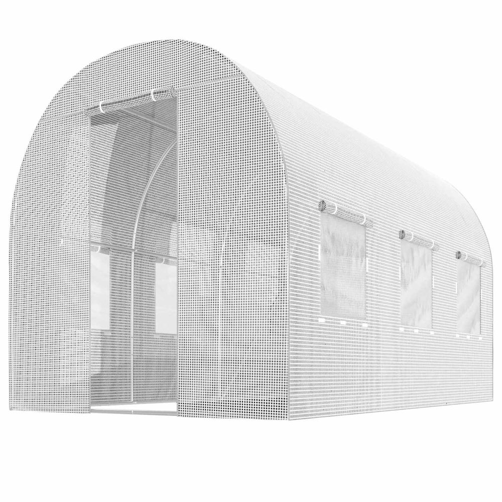 Dārza tunelis 2 x 3,5 m (7m2) balts Plonos (1)