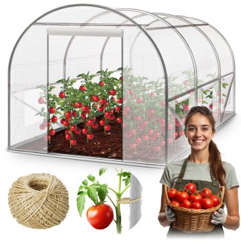 Dārza tunelis 2 x 3,5 m (7m2) balts Plonos