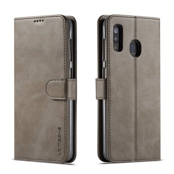 Samsung Galaxy A40 (SM-A405FN/DS) - Vāciņš maciņš apvalks | LC.IMEEKE PU Leather Wallet Case Cover, Grey