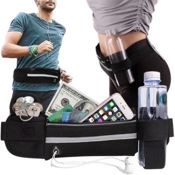 Melnā Skriešanas Josta Soma | Black Running Belt