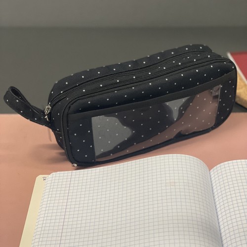 Penālis ar trīm nodalījumiem Maaleo 24511, Melns | Triple Foldable Pencil Case (5)