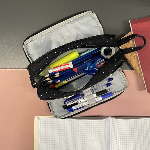 Penālis ar trīm nodalījumiem Maaleo 24511, Melns | Triple Foldable Pencil Case (8)