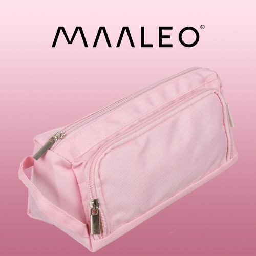 Dubultais atlokāms penālis Maaleo 24519, Rozā | Double Extendable Pencil Case (3)