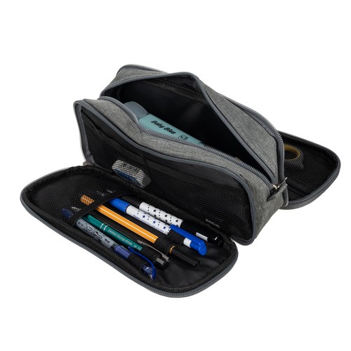 Trīskāršs atlokāms penālis Maaleo 24512, Pelēks | Triple Extendable Pencil Case (1)