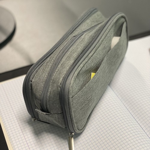 Trīskāršs atlokāms penālis Maaleo 24512, Pelēks | Triple Extendable Pencil Case (2)