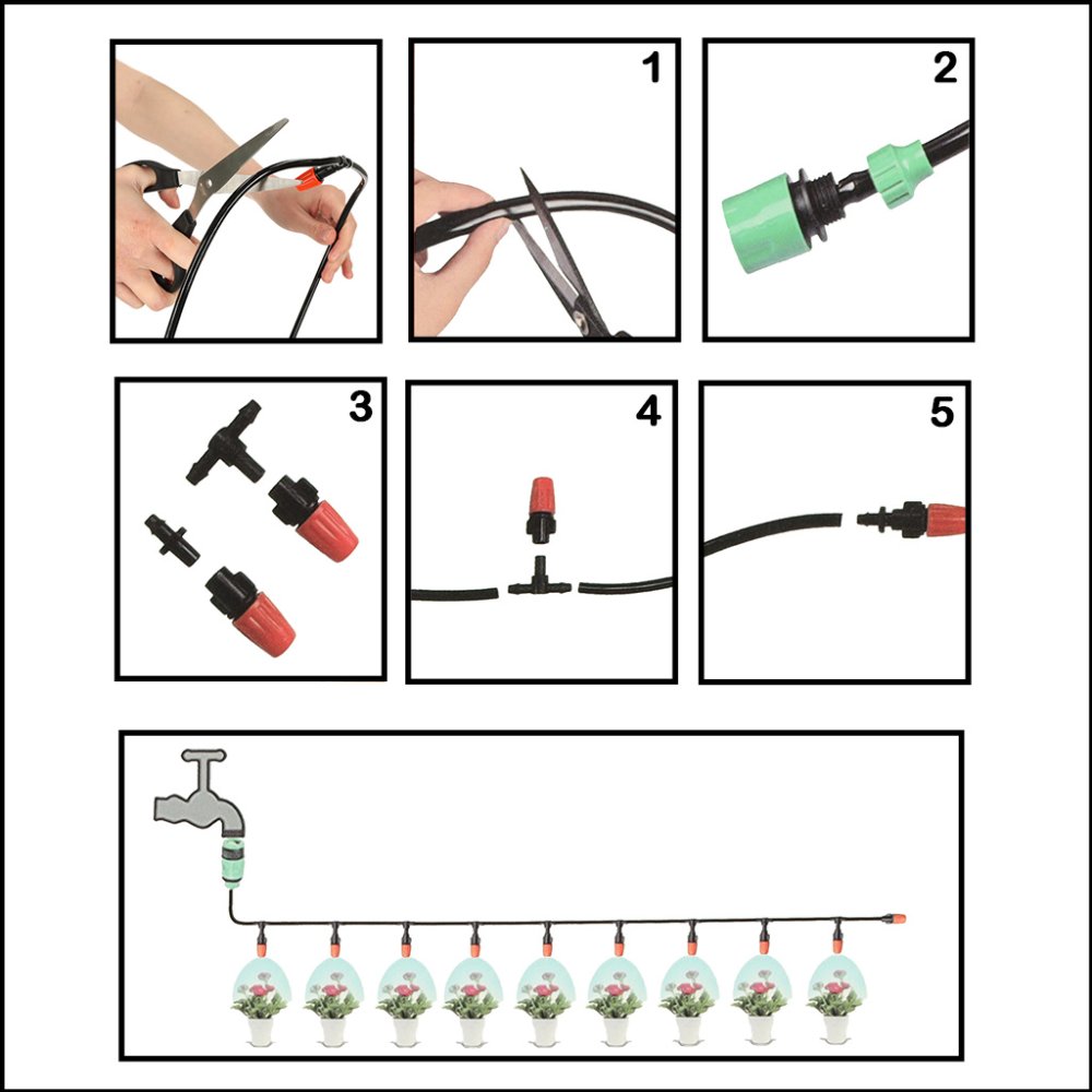 Dārza miglas sistēma dzesēšanai un laistīšanai 20m (1)