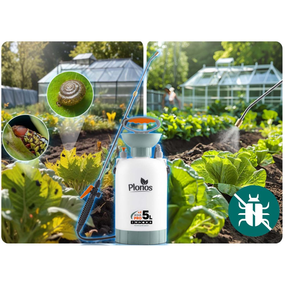 Spiediena smidzinātājs 5l Plonos PL-605 rokas dārza miglotājs (2)