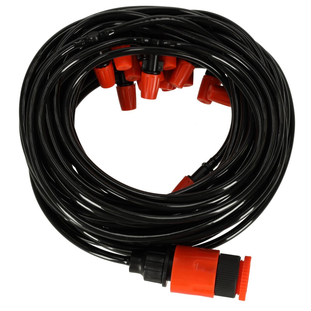 Dārza miglas zrasināšanas sistēma, 15 m, ar regulējamām sprauslām (3)