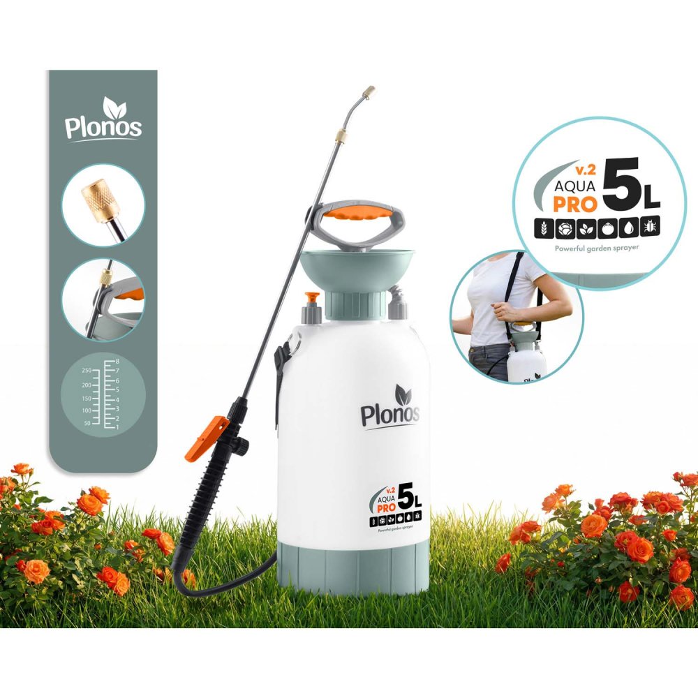 Spiediena smidzinātājs 5l Plonos PL-605 rokas dārza miglotājs (1)