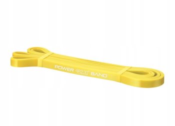 4Fizjo Fitnesa vingrošanas gumija pretestības slodzes lente espanders 8mm, dzeltena | Resistance Loop Power Band