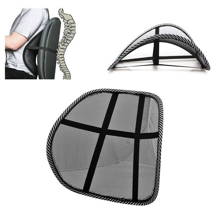 Ergonomisks muguras balsta spilventiņš krēslam un automašīnai melns (2)