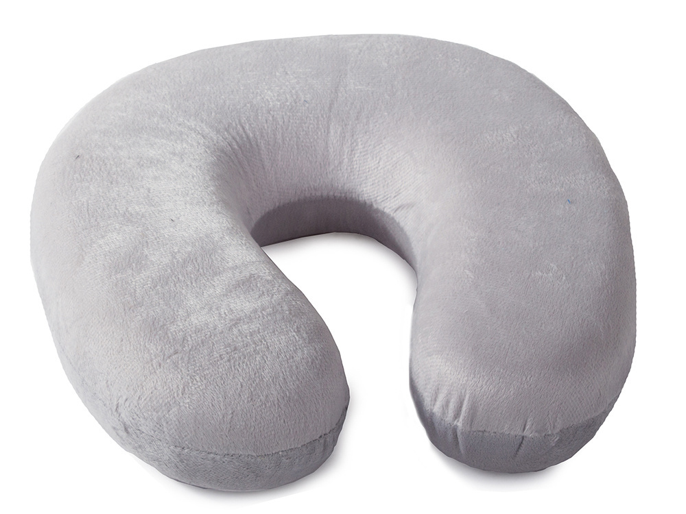 Ergonomisks ceļojumu spilvens kaklam ar atmiņas efektu, pelēks (0)
