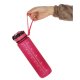 Necaurlaidīga Ūdens Pudele ar Laika Atgādinājuma Marķieri bez BPA, 1L, Rozā | Motivational Water Bottle with Time...