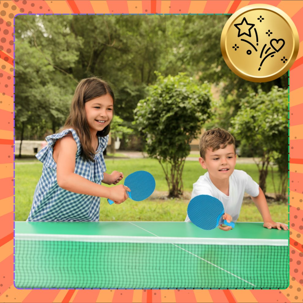 Galda tenisa komplekts ar raketēm, paplašināmu tīklu un bumbiņām | Table Tennis Ping Pong Set with Rackets (1)