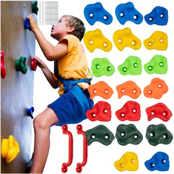 Bērnu kāpšanas akmeņi (rokturi) rotaļu laukumiem un lietošanai mājās Kruzzel 25395, 22 gab. | Climbing Stones...