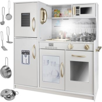 Kruzzel 22117 Bērnu Rotaļu Koka Virtuve | Kids Wooden Toy Kitchen