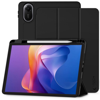 Xiaomi Redmi Pad 2 / SE 11'' Tech-Protect SC Pen Protective Cover Case, Black | Planšetes Vāciņš Maciņš Apvalks Grāmatiņa