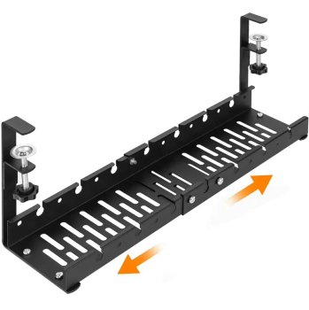 Kabeļu organizators zem galda virsmas | Cable organizer under desk top
