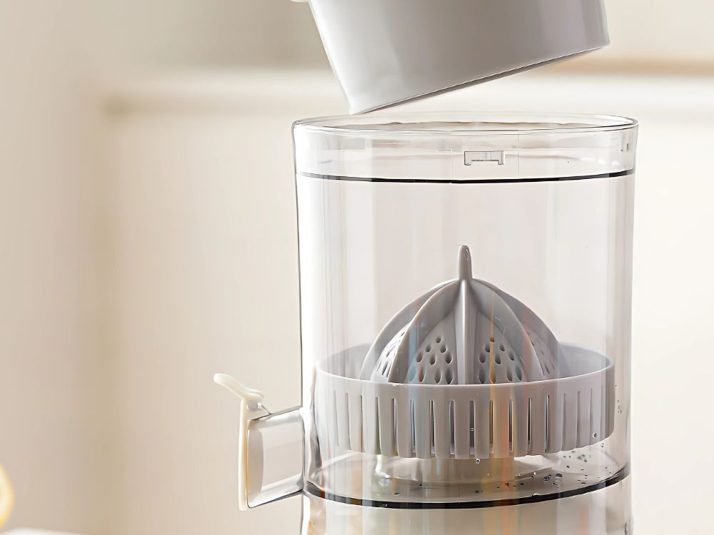 Automātiskā citrusaugļu sulu spiede apelsīniem un citroniem, pārnēsājama, balta (3)