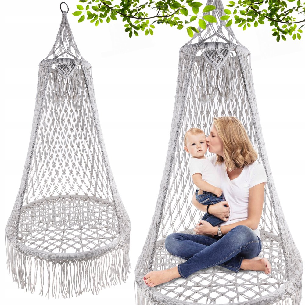 Piekarināms Pīts Krēsls Šūpuļtīkls | Hammock Braided Hanging Chair (4)