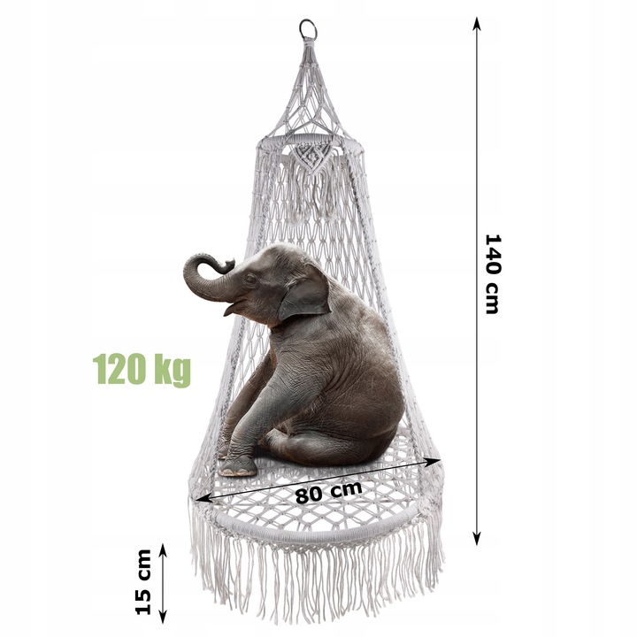 Piekarināms Pīts Krēsls Šūpuļtīkls | Hammock Braided Hanging Chair (1)