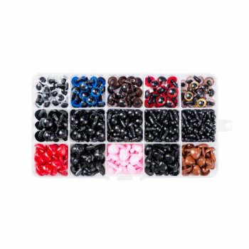 Drošības actiņas un deguntiņi rotaļlietām 752 gab. komplekts rokdarbiem