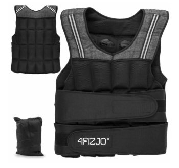 4Fizjo Regulējama svara, smaguma veste spēka treniņiem, 20kg | Adjustable Weight Crossfit Strength Training Vest